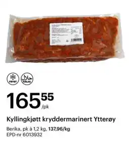 Storcash Kyllingkjøtt krydder marinert Ytterøy tilbud