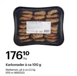 Storcash Karbonader à ca 100 g tilbud