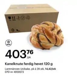 Storcash Lantmännen Unibake Kanelknute tilbud