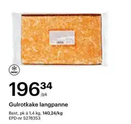 Storcash Gulrotkake langpanne tilbud