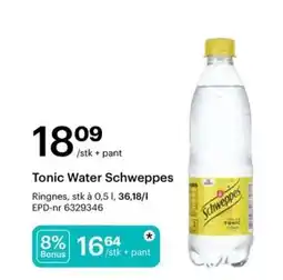 Storcash Tonic Water Schweppes tilbud