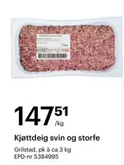 Storcash Kjøttdeig svin og storfe tilbud
