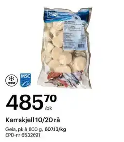 Storcash Kamskjell 10/20 rå tilbud