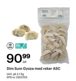 Storcash Dim Sum Gyoza med reker ASC tilbud