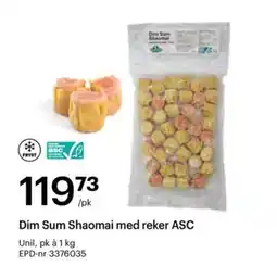 Storcash Dim Sum Shaomai med reker ASC tilbud