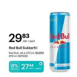 Storcash Red Bull Sukkerfri tilbud