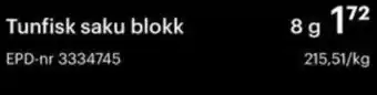Tunfisk saku blokk