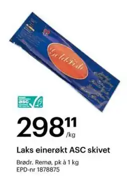 Storcash Laks einerøkt ASC skivet tilbud