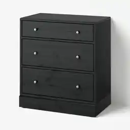 IKEA Havsta Kommode med 3 skuffer, svart, 81x47x89 cm tilbud