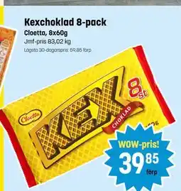 Eurocash Kexchoklad 8-pack tilbud