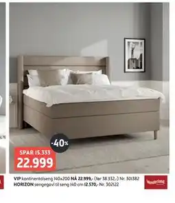 Bohus VIP kontinentalseng 140x200 tilbud