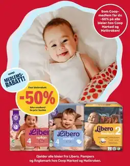 Matkroken alle bleier fra Libero, Pampers og Änglamark tilbud