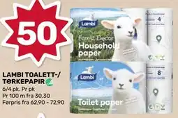 Coop Marked LAMBI TOALETT-/ TØRKEPAPIR tilbud