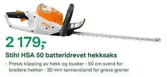 Stihl HSA 50 batteridrevet hekksaks