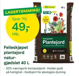 Felleskjøpet Felleskjøpet plantejord naturgjødslet tilbud