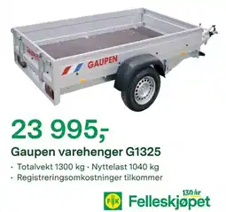 Felleskjøpet Gaupen varehenger G1325 tilbud