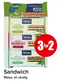 Eurospar Sandwich Wasa, et utvalg tilbud