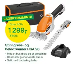 Felleskjøpet Stihl gress- og hekktrimmer HSA 26 tilbud