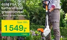 Felleskjøpet Stihl FSA 30 batteridrevet gresstrimmer tilbud