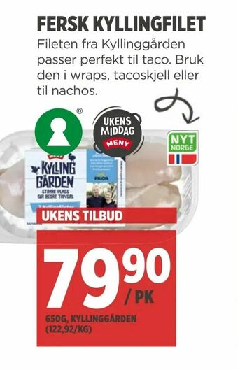 Meny Fersk kyllingfilet tilbud