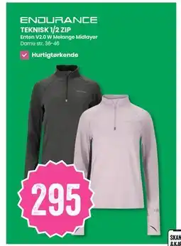 Sport Outlet ENDURANCE TEKNISK 1/2 ZIP tilbud