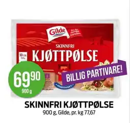 Kiwi Skinnfri kjøttpølse tilbud