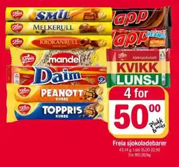 Coop Extra Freia sjokoladebarer tilbud