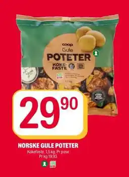 Coop Extra Norske gule poteter tilbud