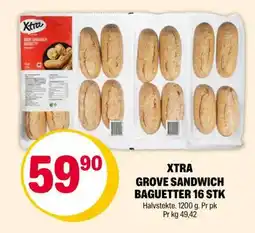 Coop Extra XTRA GROVE SANDWICH BAGUETTER 16 STK tilbud