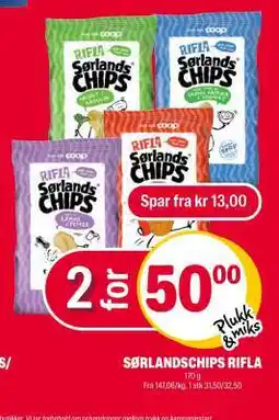 Coop Extra SØRLANDSCHIPS RIFLA tilbud