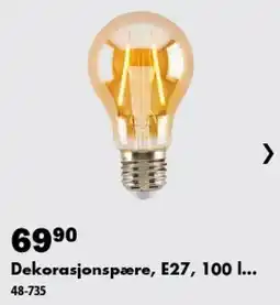 Biltema Dekorasjonspære, E27, 100 l tilbud