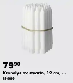 Biltema Kronelys av stearin tilbud