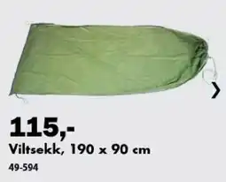 Biltema Viltsekk tilbud