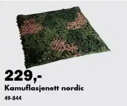Biltema Kamuflasjenett nordic tilbud