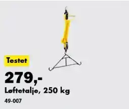 Biltema Løftetalje tilbud