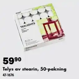 Biltema Telys av stearin tilbud