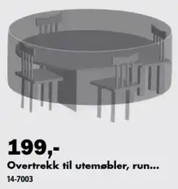 Biltema Overtrekk til utemøbler, run... tilbud