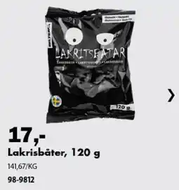 Biltema Lakrisbåter tilbud
