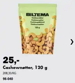 Biltema Biltema Cashewnøtter tilbud