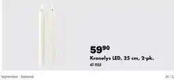 Biltema Kronelys LED tilbud