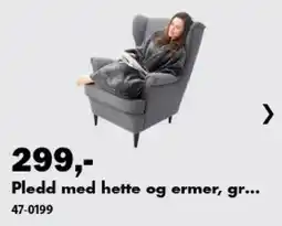 Biltema Pledd med hette og ermer, gr... tilbud