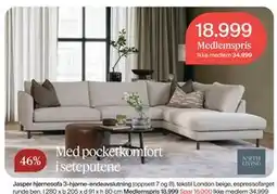 Møbelringen Jasper hjørnesofa tilbud