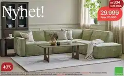 Møbelringen Bormio hjørnesofa tilbud
