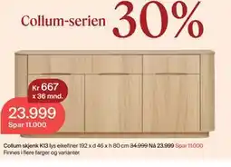 Møbelringen Collum skjenk K13 tilbud