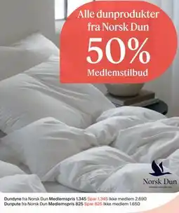 Møbelringen Alle dunprodukter fra Norsk Dun tilbud