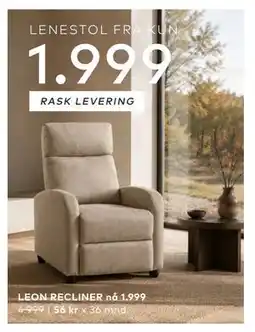 Skeidar LEON RECLINER tilbud