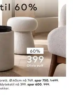 Skeidar OLIVIA PUFF tilbud