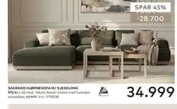 Skeidar SAGRADO HJØRNESOFA M/ SJESELONG tilbud