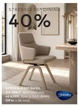 Skeidar STRESSLESS DINING tilbud