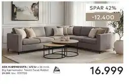 Skeidar ASK HJØRNESOFA tilbud